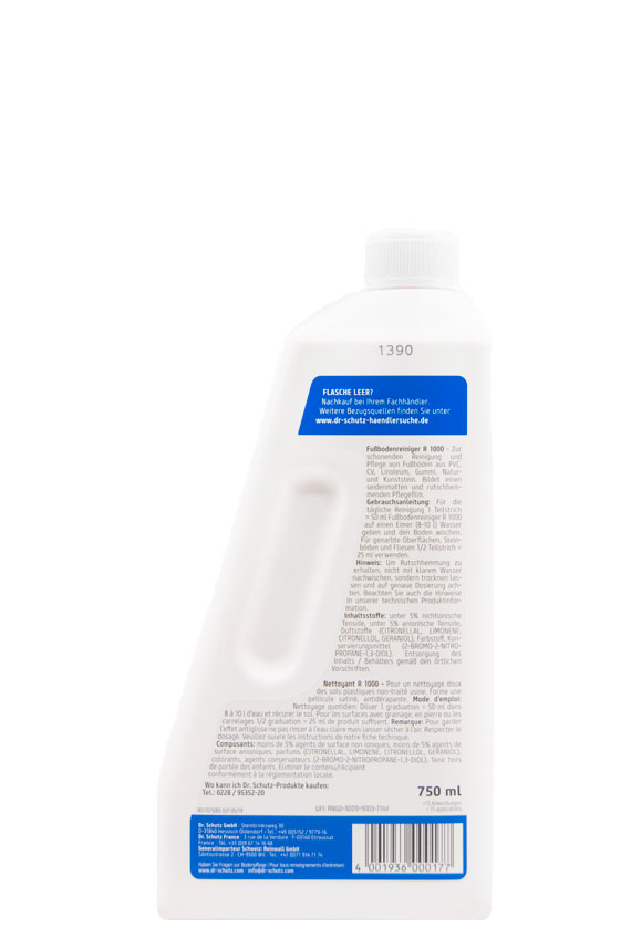 Dr. Schutz FUSSBODENREINIGER R 1000, 750 ml