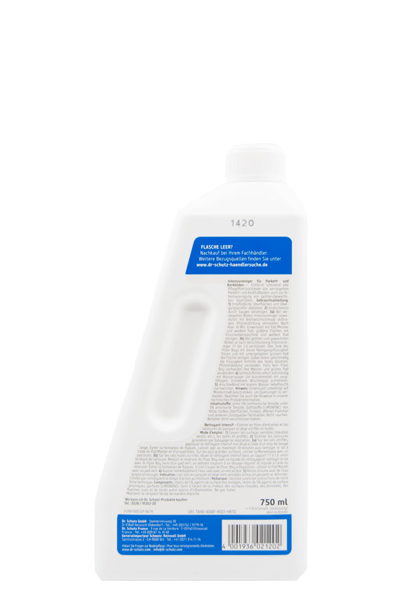 Dr. Schutz INTENSIVREINIGER PARKETT und KORK 750 ml