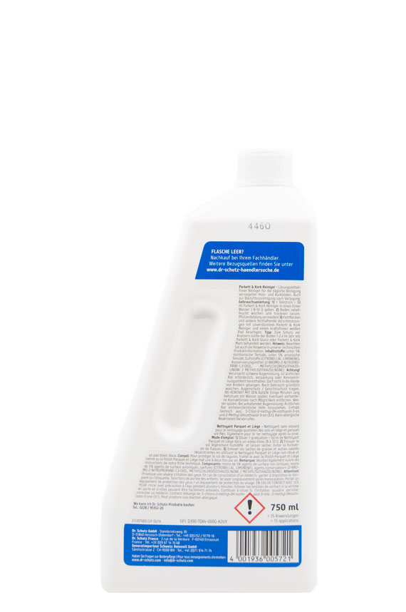 Dr. Schutz PARKETT und KORK REINIGER 750 ml