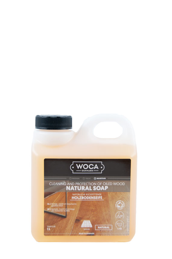 Woca HOLZBODENSEIFE NATURAL SOAP 1L Gebinde Frontansicht