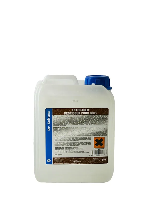 Dr. Schutz Holz Entgrauer Gebinde 2.5 L Rückseite